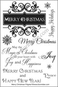 Bonnidee Stamps - Merry Christmas Filigree