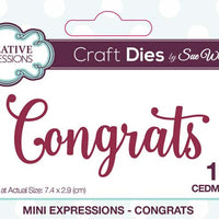 Mini Sue Wilson Dies - Expressions Collection - Congrats Die