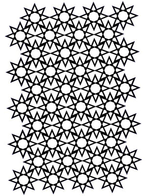 Creative Expressions Geometric Star A5 Stencil