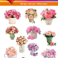 Hearty Crafts Easy 3D Toppers Flower Bouquet in a Vase