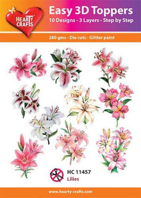 Hearty Crafts Easy 3D Toppers - Lillies