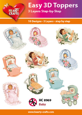 Hearty Crafts Easy 3D Toppers Baby