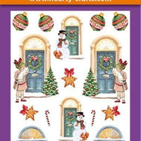 Hearty Crafts 3D Relief Stickers A4 - Christmas Doors