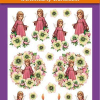 Hearty Crafts 3D Relief Stickers A4 - Little Angels/Flowers
