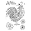 Woodware Clear Stamps - Decorative Cockerel