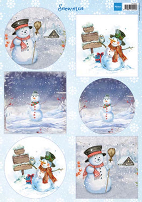 Marianne Design Cutting Sheet Snowmen Circles & Squares