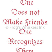 Frog's Whiskers Stamps - One Does Not