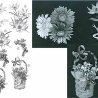 Craft UK Floral - Gerber Daisy/Basket - Silver