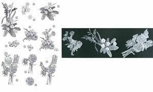 Craft UK Floral -Flower Bunches - Silver