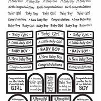 Craft UK Caption - baby gold foil