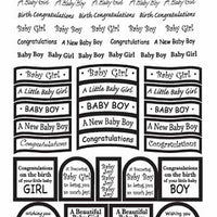 Craft UK Caption - baby silver foil