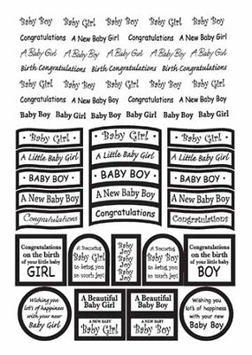 Craft UK Caption - baby silver foil