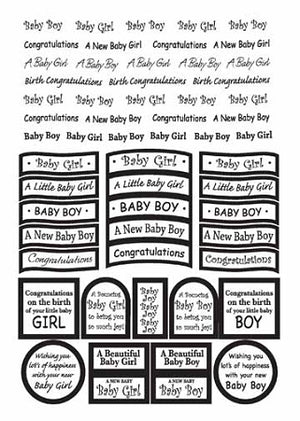 Craft UK Caption - baby silver foil