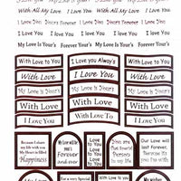 Craft UK Caption - with love red foil