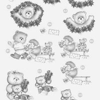 Craft UK Silver Christmas Decoupage Bear