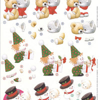 3D Precut Morehead Snowman, Ted/Kitty & Clown