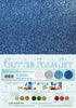 Glitter Foam Set 3 4 A4 Sheets - Blue/White/Silver