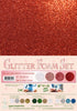 Glitter Foam Set 4 4 A4 Sheets - Red/White
