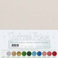 10 Glitter Foam Sheets A4 - 3 Colours