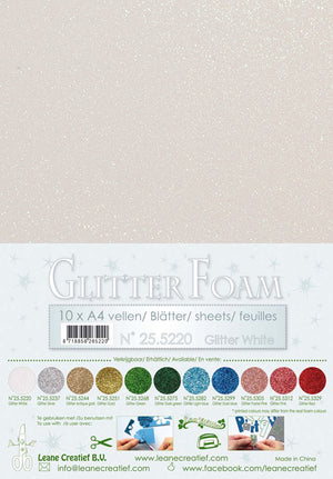 10 Glitter Foam Sheets A4 - 3 Colours