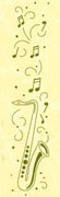 Border embossing folder Saxophone 1" x 6"