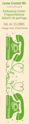 Leane Creatief BV-Border Embossing Folder Telephone