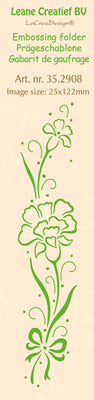 Leane Creatief BV-Border Embossing Folder Carnation
