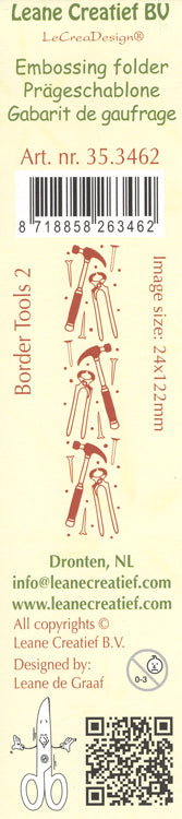 LeCrea Border Embossing Folder - Tools 2 - Hammer