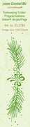 LeCrea Border embossing folder Pine branch