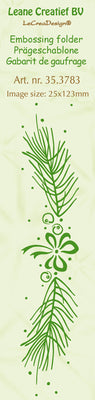 LeCrea Border embossing folder Pine branch