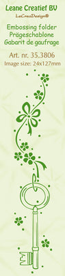 LeCrea Border embossing folder Door key