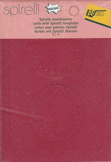 Spirelli Cards/Templates Double Circles Red & Green (SP2534)