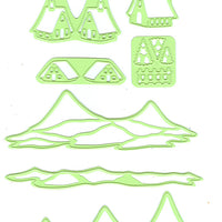 Lea'bilities Landscape houses, cut and embossing die.