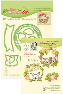 Leabilitie Die & Stamp Set - Wreath With Pets