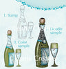Doodle clear stamp Champagne.