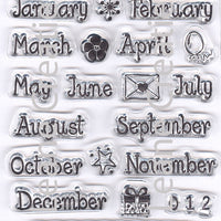 Project Life & Cards clear stamp Months