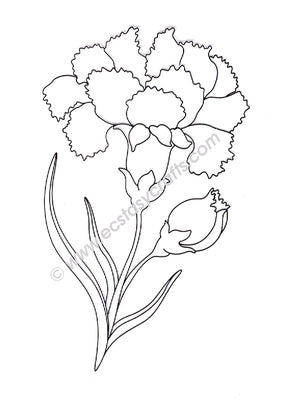 Leane Creatief BV-Doodle Clear Stamp Carnation