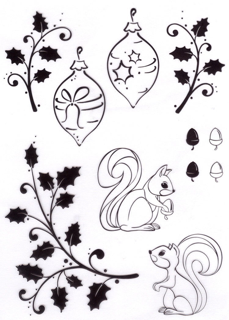 LeCrea Combi clear stamp Christmas scene