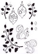 LeCrea Combi clear stamp Christmas scene