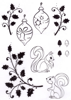 LeCrea Combi clear stamp Christmas scene