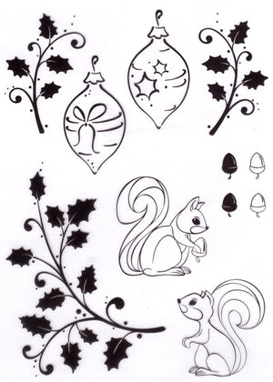 LeCrea Combi clear stamp Christmas scene