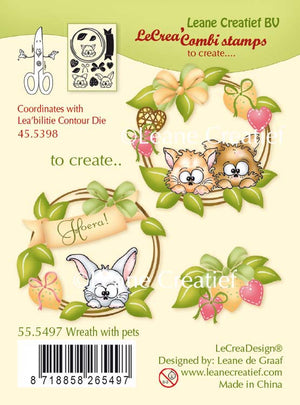 Lecreadesign Clear Stamp Wreath With Pets