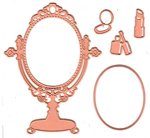 Joy! Crafts Cutting Die - vanity mirror with makeup (5pc)