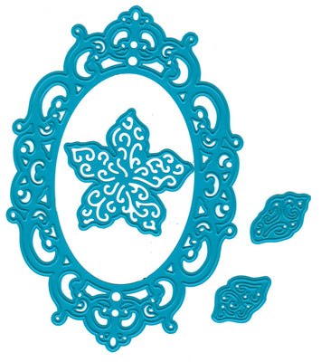 Joy! Crafts Cutting Die - Oval, Flower with Leaves