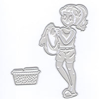Joy! Crafts Cutting Die - 3D Woman with Laundry Basket