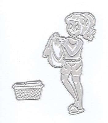 Joy! Crafts Cutting Die - 3D Woman with Laundry Basket