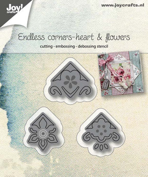 Joy! Crafts Cutting Die - Endless corner - Heart and flowers