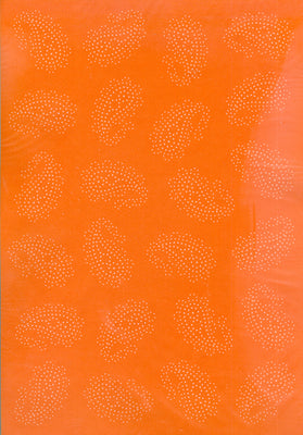Vellum Paisley orange bulk (25 sheets)