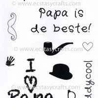 Joy! Crafts - Clearstamp - Father's Day text + Images