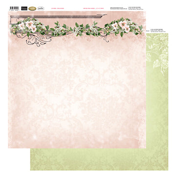 12x12 Patterned Paper  - Rose Header - Vintage Rose Collection (5)